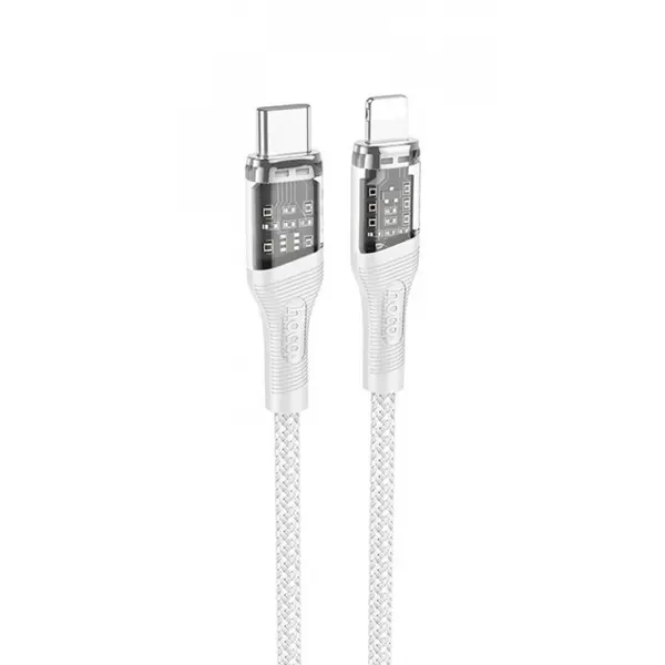Кабель PD Power Delivery HOCO U111 Type-C to Lightning 3A PD20W 1,2m Gra від батарейки.com.ua