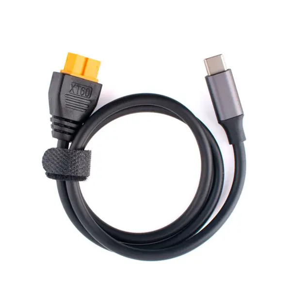 Кабель перехідник ToolkitRC SC100 Type-С to XT60, PD3.0/QC3.0/FCP/AFC, 5A PD100W, 0.5м, TK41700 (Кабель для підключення зарядних пристроїв ToolkitRC від блоків живлення з PowerDelivery  через Type-C, Input USB-C 7.0-20.0V @PD2.0 PD3.0 QC2.0  Input current MAX 5A  Output voltage 7.0-20.0V  Output current MAX 5.0A  Connector XT60  Length 50cm  Wight 35g  Work temp -10 – 40’C) від батарейки.com.ua