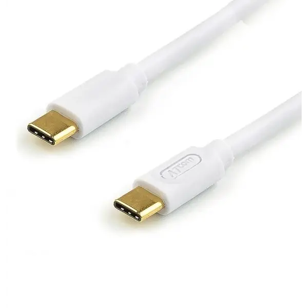 Кабель Power Delivery ATCOM AT-C08 Type-C PD60W 3A 0.8m білий від батарейки.com.ua