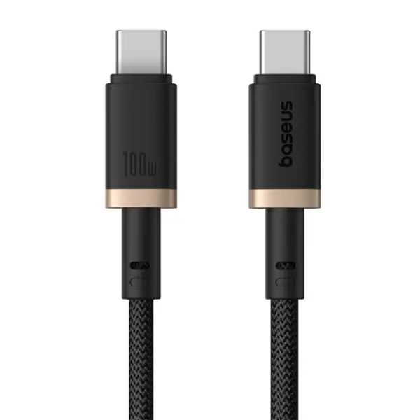 Кабель Power Delivery Baseus Dura Type-C to Type-C PD100W 1m Black-gold P10377803U01-00 від батарейки.com.ua