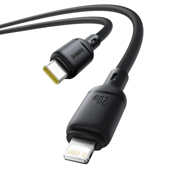 Кабель Power Delivery Baseus Silky Type-C to Lightning PD20W 1m Black P10377700113-00 від батарейки.com.ua