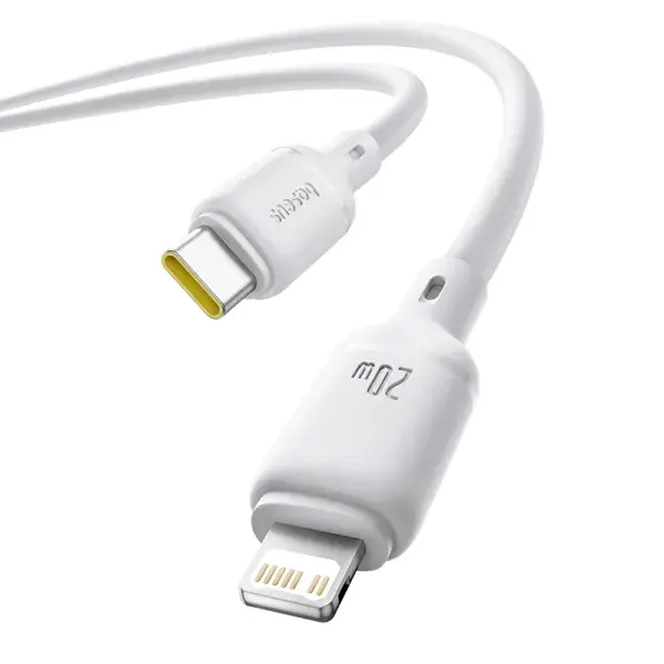 Кабель Power Delivery Baseus Silky Type-C to Lightning PD20W 1m White P10377700213-00 від батарейки.com.ua