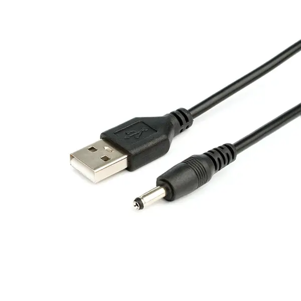Кабель живлення ATCOM USB - 5,5*2,5мм 2A, 1м, чорний (10035) від батарейки.com.ua