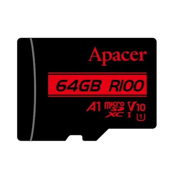 карта пам'яті APACER Micro SD 64GB class10 class10 V10 A1 R100MB/s від батарейки.com.ua