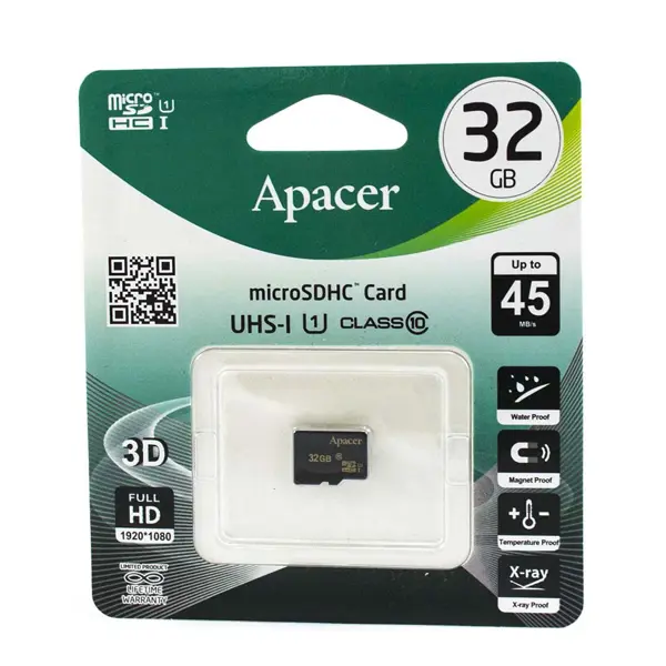 картка пам'яті APACER Micro SD 32GB class10 без адаптера R85MB/s