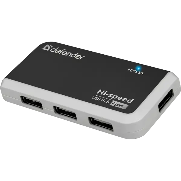 Хаб DEFENDER QUADRO INFIX 4xUSB 2.0 від батарейки.com.ua