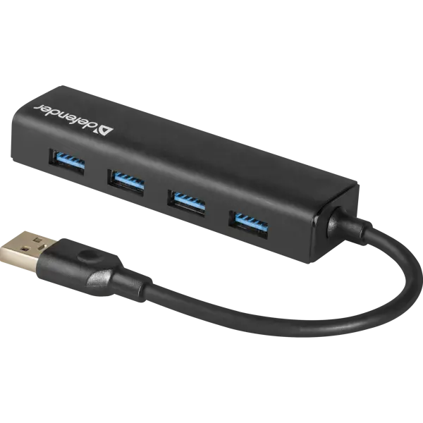 Хаб DEFENDER USB QUADRO EXPRESS 4xUSB3.0 від батарейки.com.ua