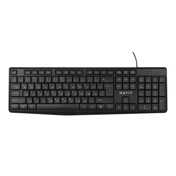 Клавіатура HAVIT-KB206 USB Black від батарейки.com.ua