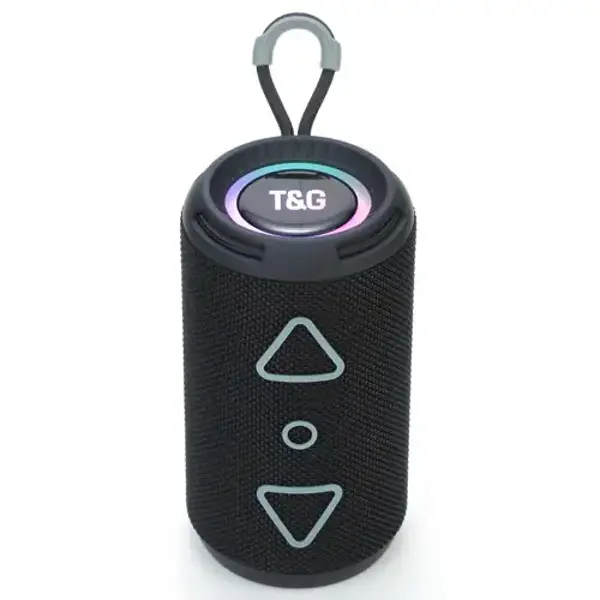 Колонка TG656 bluetooth з RGB ПІДСВІЧУВАННЯМ, speakerphone, радіо, ЧОРНА від батарейки.com.ua