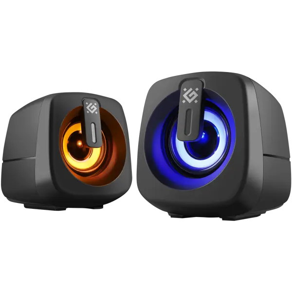 Компьютерні колонки DEFENDER  J1 6W, 2.0, AUX jack, USB, RGB підсвітка від батарейки.com.ua