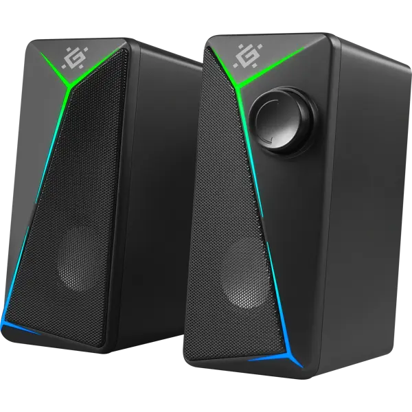 Компьютерні колонки DEFENDER J5 2.0 6W, RGB підсвітка, AUX Jack, USB від батарейки.com.ua