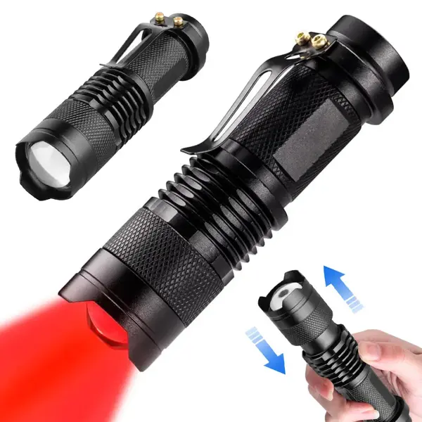 Ліхтар ручний з червоним світлом K11-RED XPE zoom +1хAА 14500 1режим від батарейки.com.ua