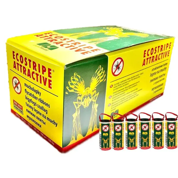 Липка змужка для мух ECOSTRIPE ATTRACTIVE (Чехія) 100шт в уп від батарейки.com.ua
