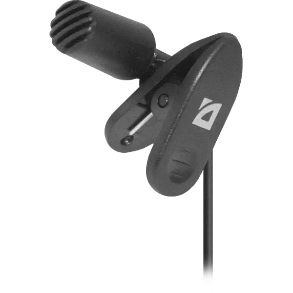 Мікрофон DEFENDER MIC-109 чорний, на прищіпці, 1,8 м  від батарейки.com.ua
