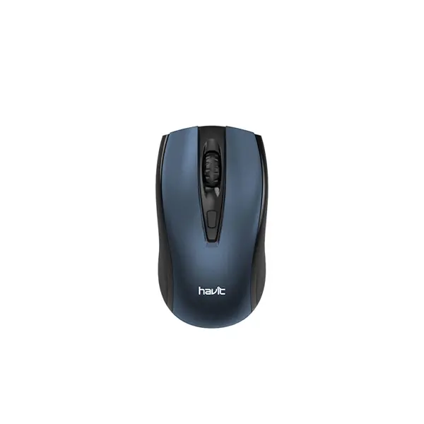 Миша бездротова HAVIT HV-MS858GT Wireless USB black+blue від батарейки.com.ua
