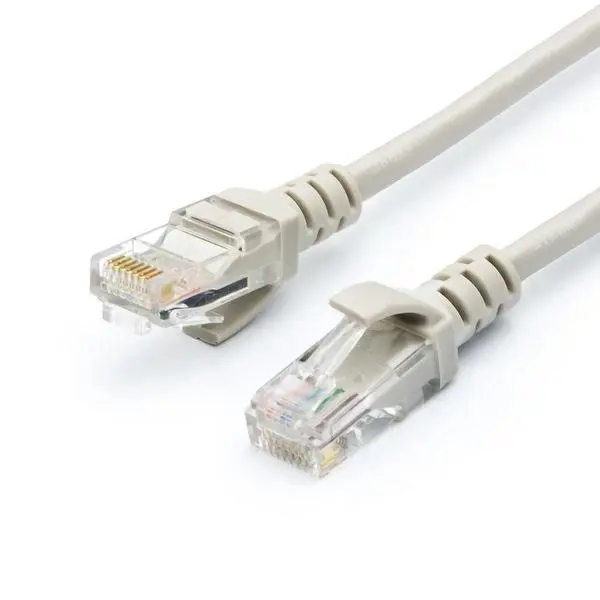 патчкорд ATCOM UTP, RJ45, Cat.5e patchcord molded, 5m, сірий (4719) від батарейки.com.ua