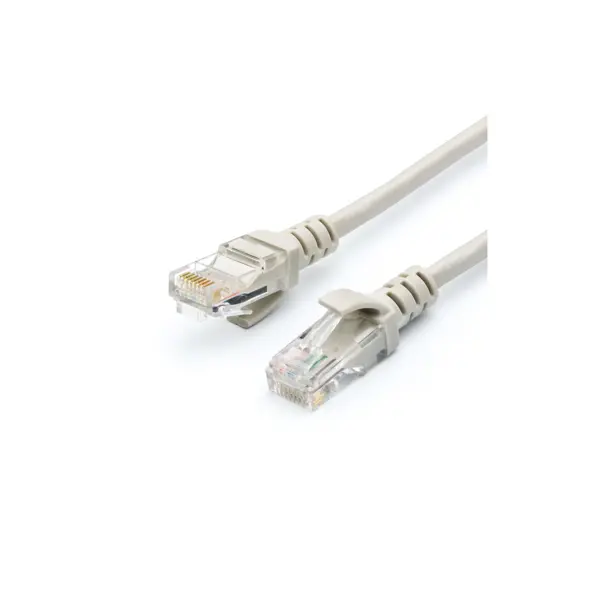 патчкорд ATCOM UTP, RJ45, Cat.5e patchcord molded, 10m, сірий 9167 від батарейки.com.ua