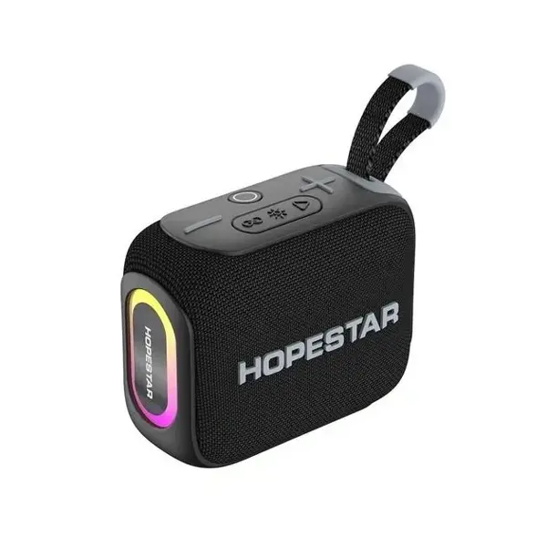 Колонка bluetooth HOPESTAR H66 LED Black від батарейки.com.ua