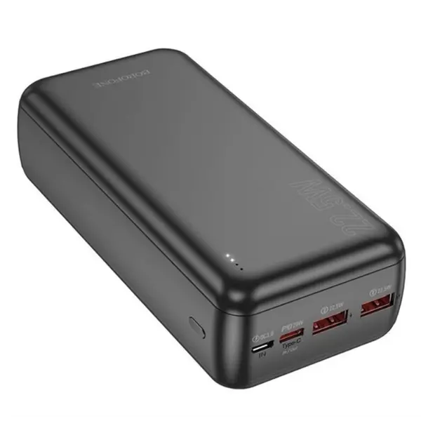 power bank BOROFONE BJ38B 2USB, Type-C PD20W QC3.0 30000mAh чорний від батарейки.com.ua