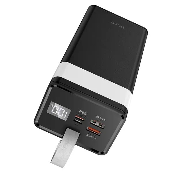 power bank Hoco J86 40000mAh PD20W QC3.0 LCD Lamp Black від батарейки.com.ua