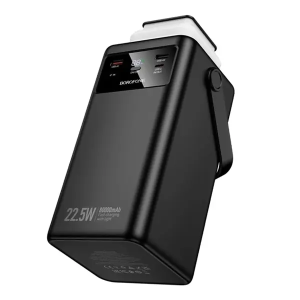 power bank BOROFONE BJ65B  High  22.5W+PD20W 80000mAh чорна від батарейки.com.ua