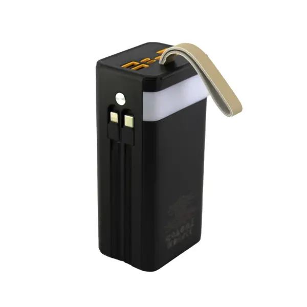 power bank BOROFONE DBT35A 40000mAh 4xUSB 2xType-C, 22.5W PD20W, лампа, чорний від батарейки.com.ua