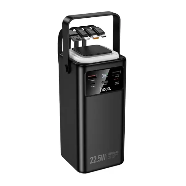 power bank Hoco EJ65A High 50000mAh 22.5W+PD20W чорний від батарейки.com.ua