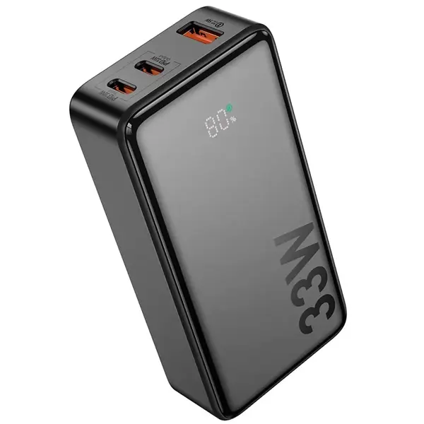 power bank Hoco Q27 10000mAh 1USB 2Type-c 33W PD20W чорний (Розміри 107x52x26 мм Вага 191 г) від батарейки.com.ua
