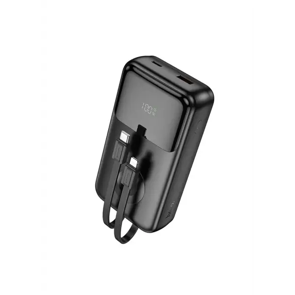 power bank Hoco Q28A 20000 mAh. бездротова зарядка, USB, Type-C. Lightning, QC20W, PD22.5W чорний від батарейки.com.ua