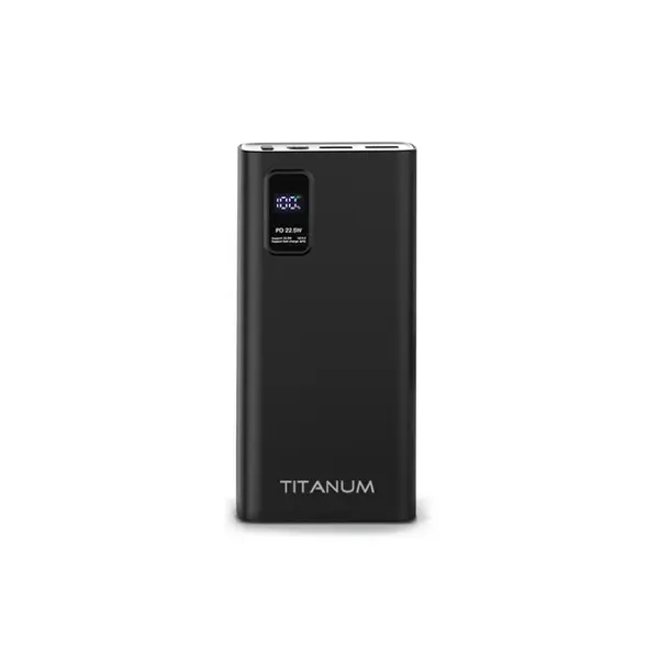 power bank TITANUM 727S 22.5W 20 000mAh чорний від батарейки.com.ua