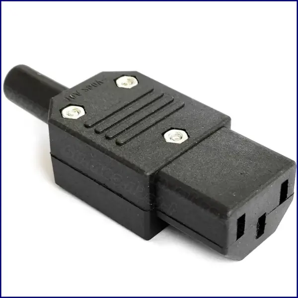 Розетка на кабель IEC C13 10A 250V від батарейки.com.ua