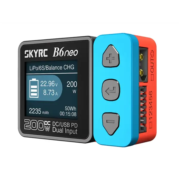 Розумне зарядне SkyRC B6neo SK-100198-01, LiPo LiHV LiFe Liion 1-6S, NiMh, Pb, 200W 10А від батарейки.com.ua