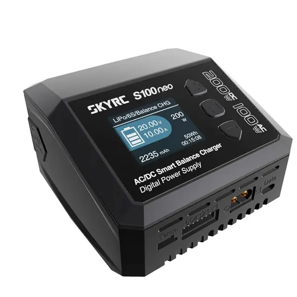 Розумне зарядне SkyRC S100neo SK-100202-01, LiPo LiHV LiFe Liion 1-6S, NiMh, Pb, 200W 12A, від 220V від батарейки.com.ua