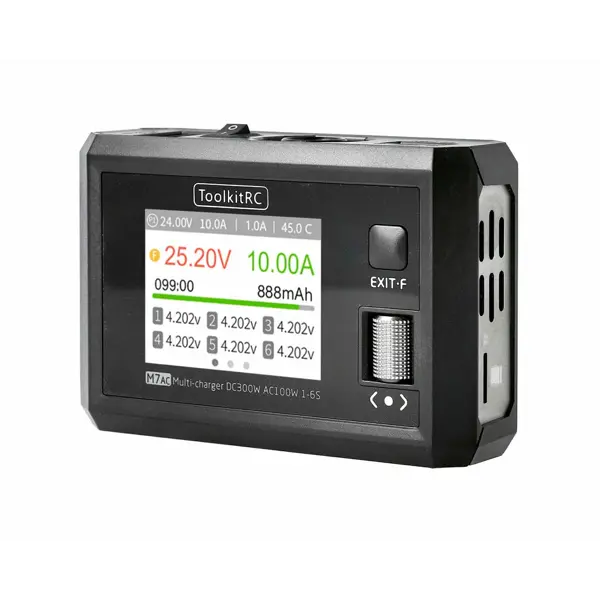 Розумне зарядне ToolkitRC M7AC TK12200-EU, LiPo LiHV LiFe Li-ion 1-6S, NiMh, Pb, 300W 15А, від 220V від батарейки.com.ua
