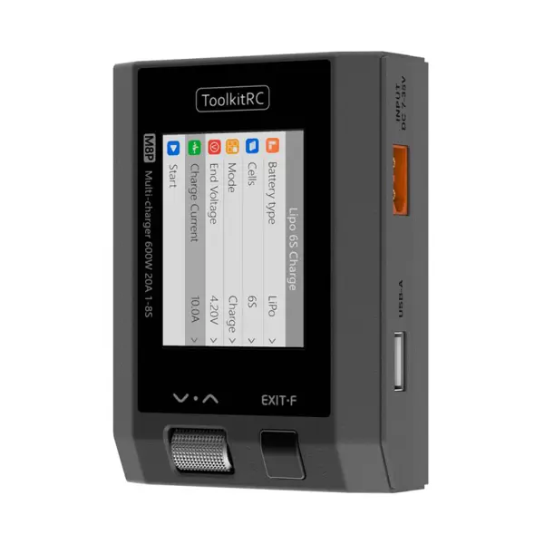 Розумне зарядне ToolkitRC M8P TK12800, LiPo LiHV LiFe Liion 1-8S, NiMh, Pb, 600W 20А від батарейки.com.ua