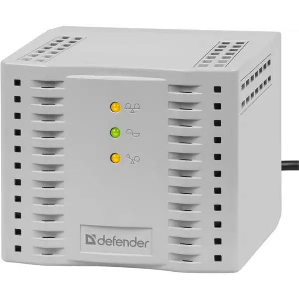 Стабілізатор напруги Defender AVR PX 2000 1000 Вт (Максимальна потужність 1000 Вт Діапазон вхідної напруги 185-255 В Діапазон вихідної напруги 198-242 В Максимальна енергія, що розсіюється, 180 Дж Кількість розеток 4 шт Розетки із заземленням 4 шт Індикатори стану захисту є Довжина дроту вилки 0.6 м Розміри без пакування 14.00 x 10.00 x 11.00 см Маса без пакування 1.30 кг Розміри в упакуванні 18.60 x 11.00 x 12.60 см Маса індивідуального пакування 1.80 кг) від батарейки.com.ua