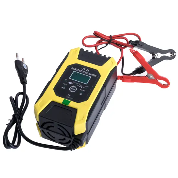 Зарядне для кислотних AGM, GEL, VRLA Foxsur FBC1207D 12V 7А, автомат 3 етапи дісплей від батарейки.com.ua