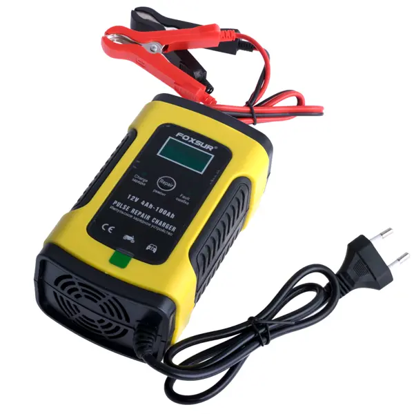 Зарядне Foxsur FBC1205D 12V 5А, автомат 3 етапи, дісплей (для кислотних, AGM, GEL, SLA, WET акумуляторів від батарейки.com.ua