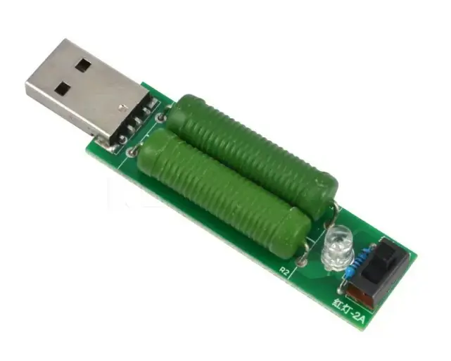 USB нагрузка 1А и 2А с перемикачем від батарейки.com.ua