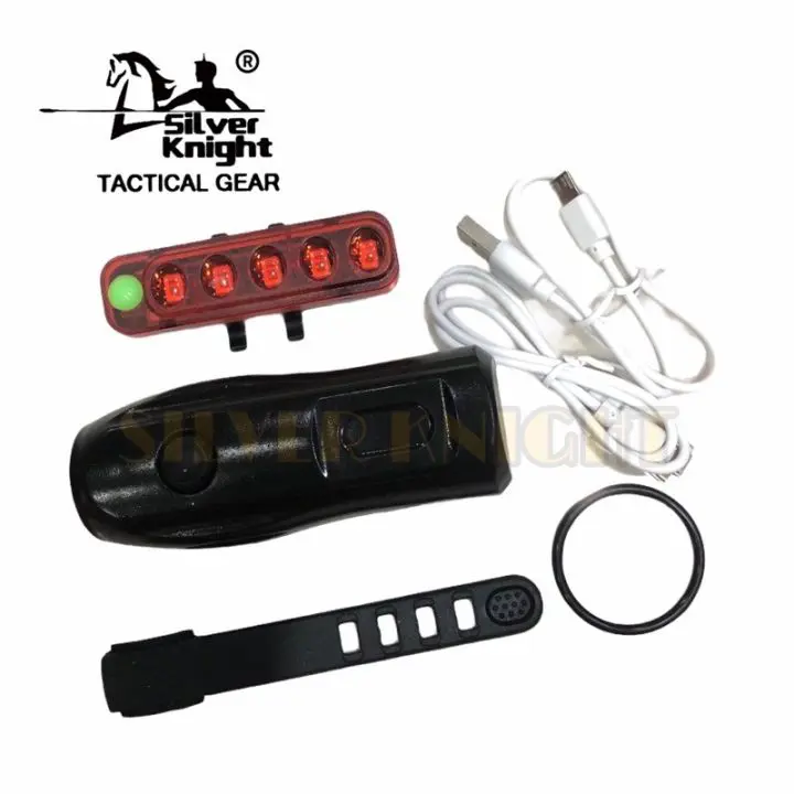 Вело комлект QX-T0705, фара LM, стоп сигнал 5 SMD, акумулятор 18650, зарядка microUSB, 3+4 режими від батарейки.com.ua