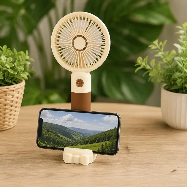Вентилятор акумуляторний HX-Z2 2.5W + ПІДСВІТКА 3 швидкості ), зображення 4
