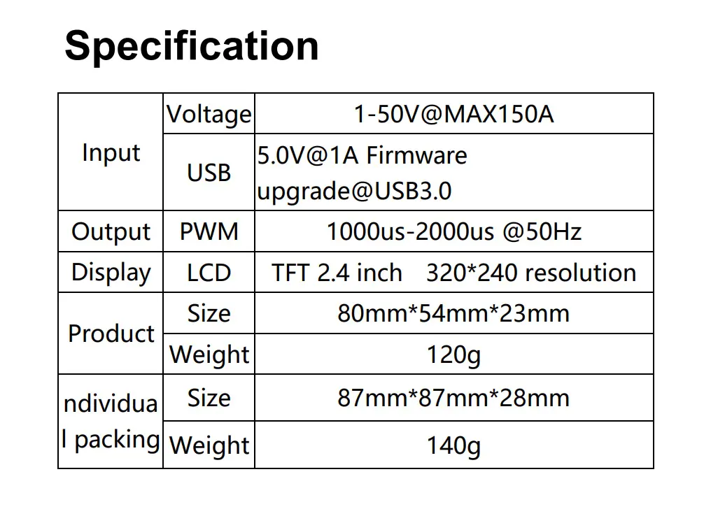 вимірювач потужності ToolkitRC WM150 TK30600 1-50V до 150А, TFT LCD), зображення 3