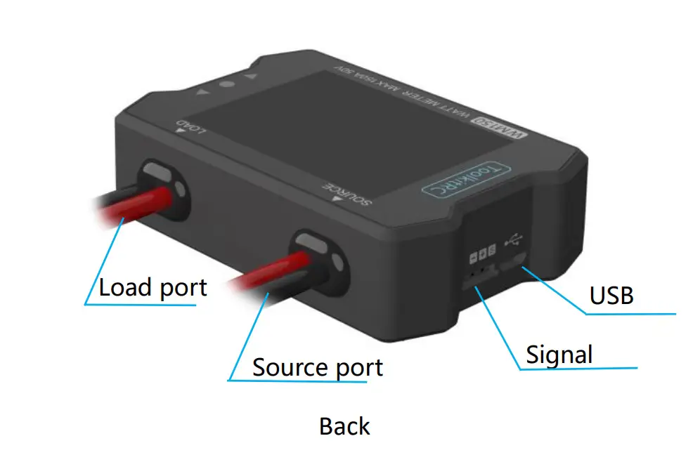 вимірювач потужності ToolkitRC WM150 TK30600 1-50V до 150А, TFT LCD), зображення 4