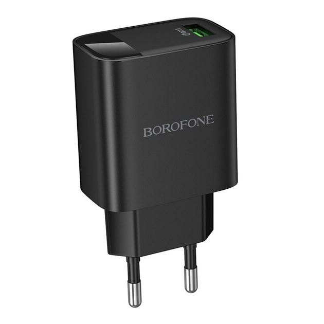 Зарядне BOROFONE BA95A 1USB QC3.0 18W 3A display чорнe), зображення 6