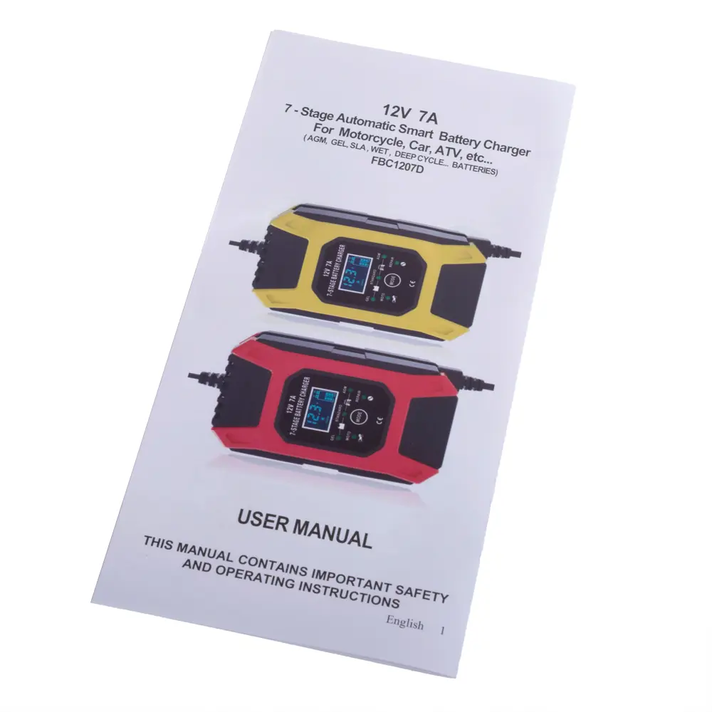 Зарядне для кислотних AGM, GEL, VRLA Foxsur FBC1207D 12V 7А, автомат 7 етапів, дісплей), зображення 2
