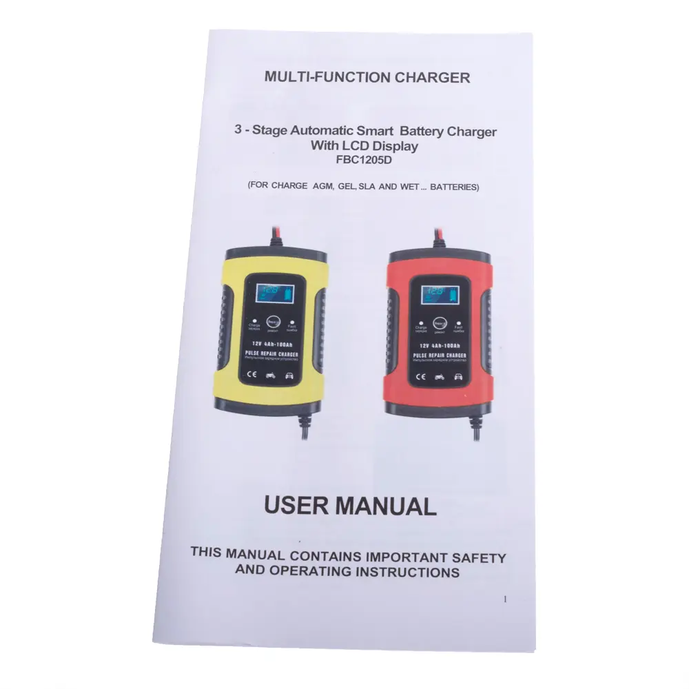 Зарядне Foxsur FBC1205D 12V 5А, автомат 3 етапи, дісплей (для кислотних, AGM, GEL, SLA, WET акумуляторів)), зображення 2