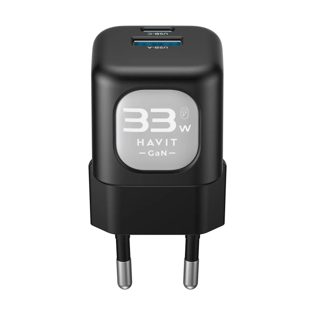 Зарядне HAVIT HV-UC230 GaN 1Type-C 1USB PD33W QC3.0 чорне від батарейки.com.ua