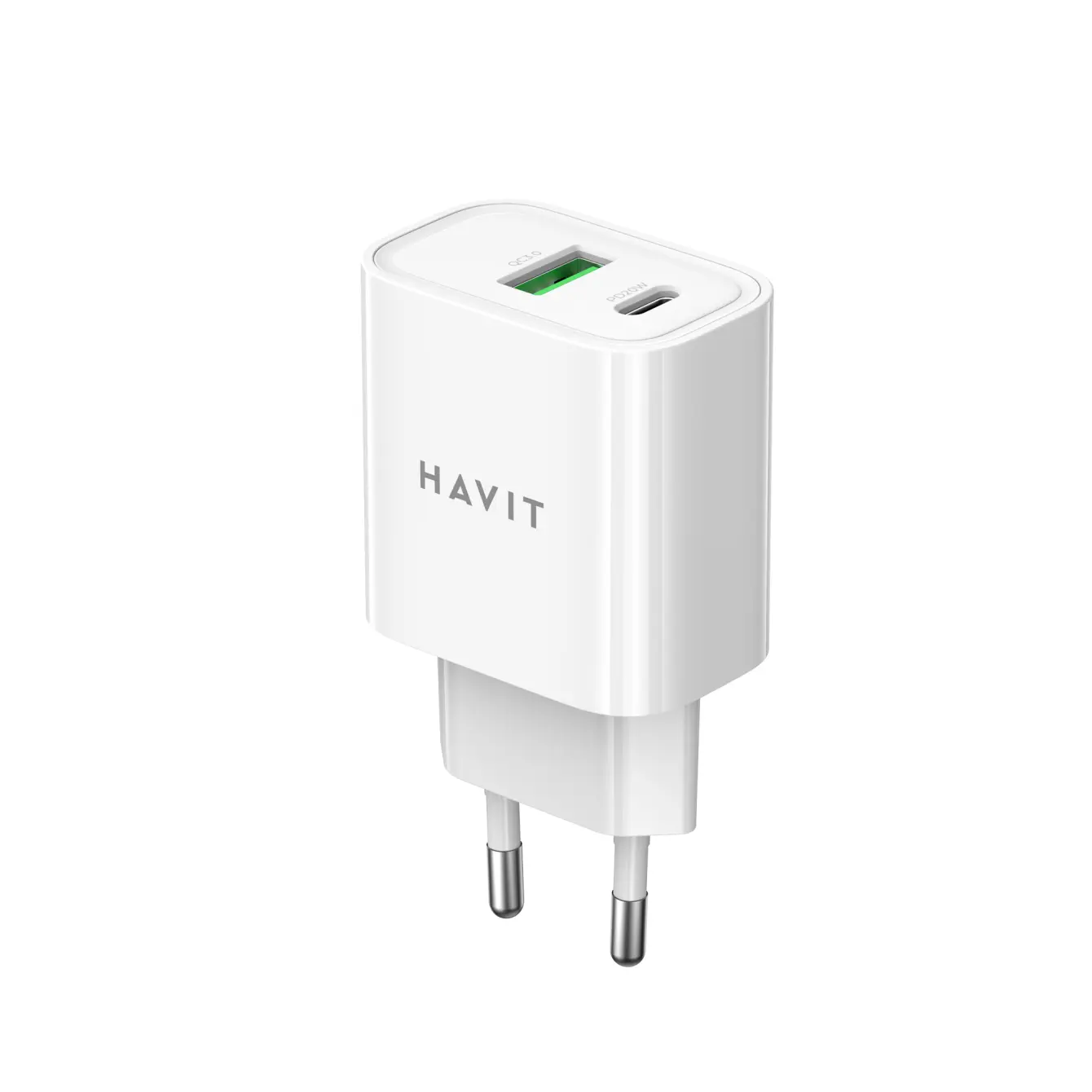 Зарядне HAVIT UC111 USB ype-C PD20W QC3.0 White від батарейки.com.ua
