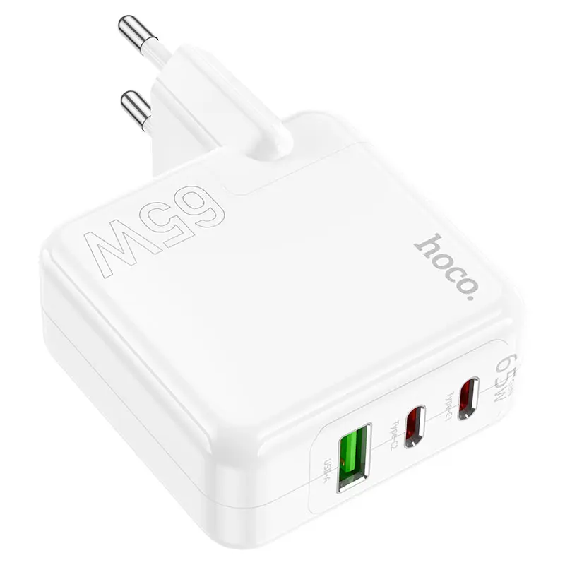 Зарядне HOCO C115A 1USB 2Type-C PD65W QC3.0 біле), зображення 8