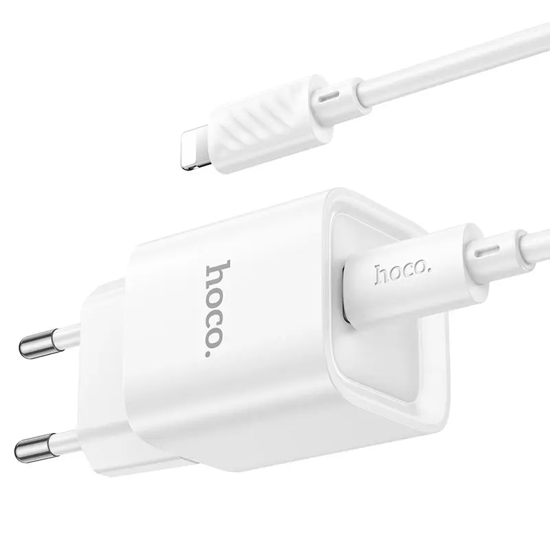 Зарядне HOCO C146A PD20W Type-C білe, кабель Type-C to Lightning), зображення 5